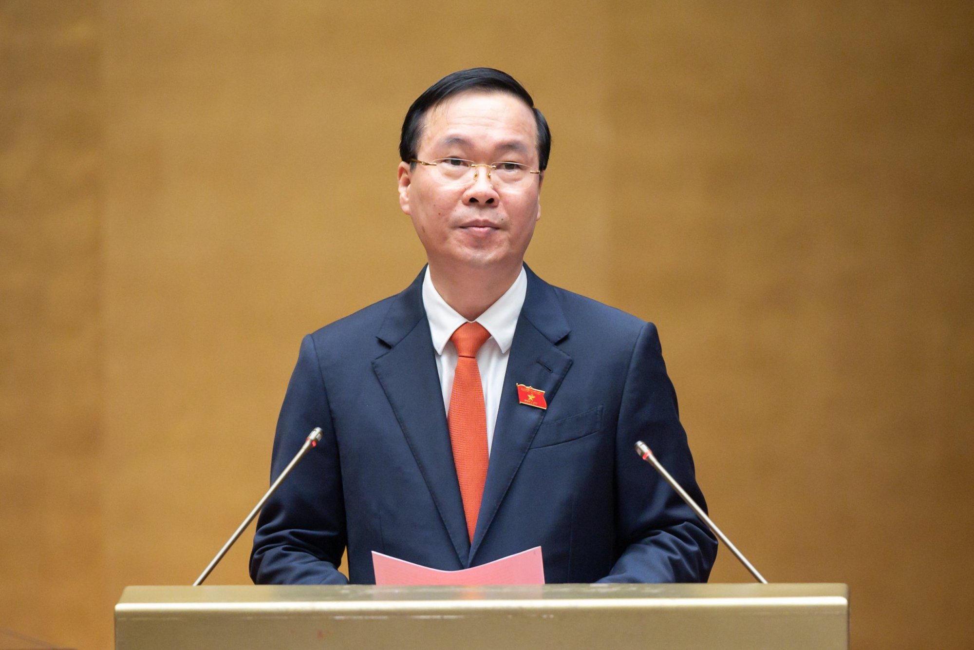Chủ tịch nước Võ Văn Thưởng mượn câu thơ của nhà thơ Xuân Diệu để nói thay lòng mình trước Quốc hội và Nhân dân - Ảnh 1.