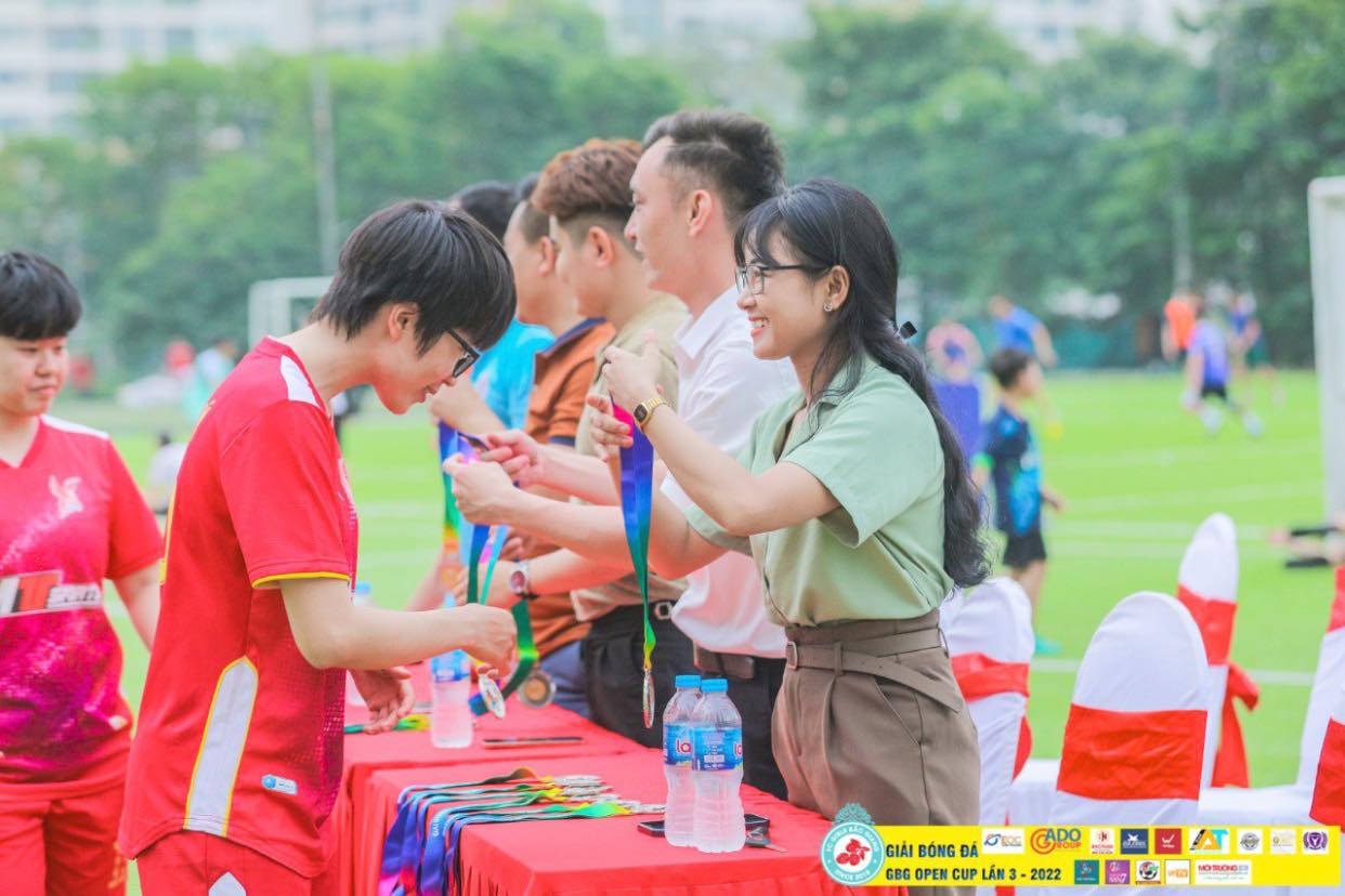 &quot;FC GBG không chỉ trực tiếp tham gia giải, mà còn đứng ra tổ chức giải đấu BG Open Cup cho các đội bóng phủi nữ có sân chơi&quot;. ẢNH: NVCC