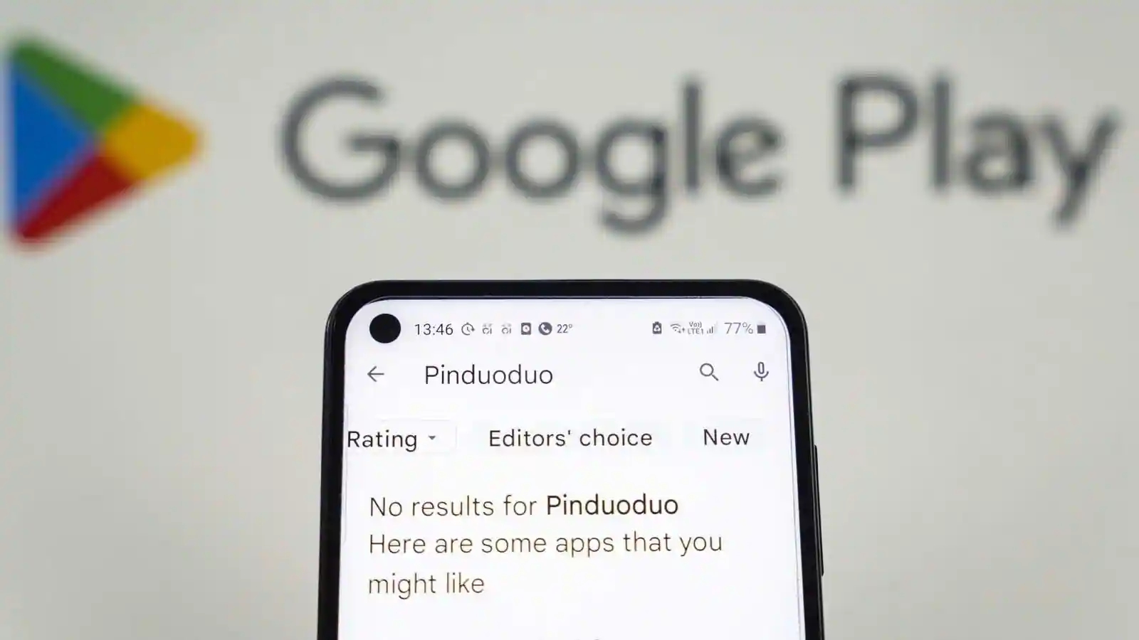 Google đã đình chỉ ứng dụng mua sắm Trung Quốc Pinduoduo trên Cửa hàng ứng dụng Goolge Play của mình, sau khi phần mềm độc hại được phát hiện trong một số phiên bản của ứng dụng nền tảng bán lẻ từ các nguồn khác. Ảnh: @AFP.