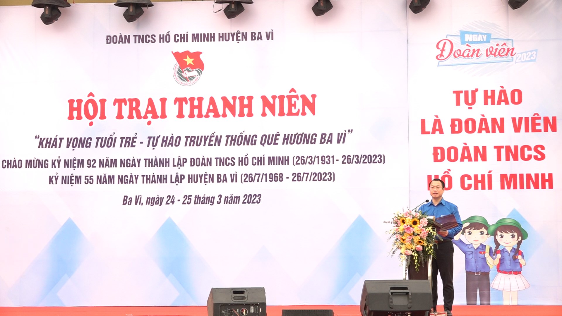 Huyện Đoàn Ba Vì tổ chức hội trại thanh niên - Ảnh 1.