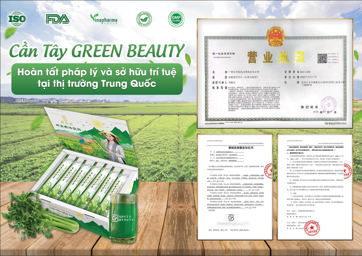 Green Beauty CẦN TÂY HÒA TAN xuất khẩu chính ngạch sang Trung Quốc - Ảnh 1.