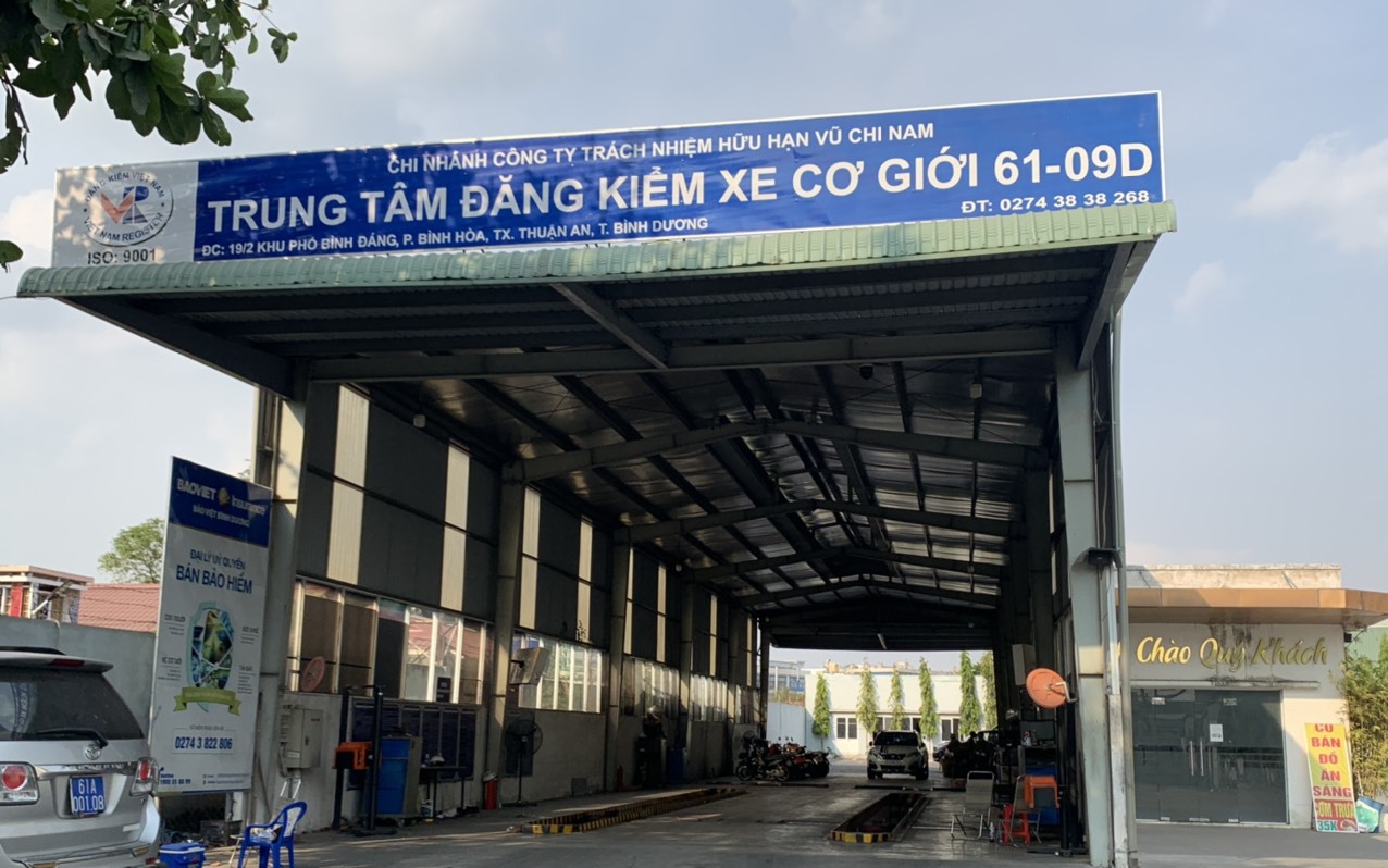 Bình Dương: Khám xét khẩn Trung tâm đăng kiểm xe cơ giới 61-09D 