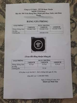 Một khách sạn bình dân ở Phan Thiết chấp nhận thanh toán bằng Pi - Ảnh 1.