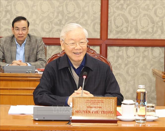 Tổng Bí thư Nguyễn Phú Trọng chủ trì cuộc họp của Bộ Chính trị, Ban Bí thư - Ảnh 2.
