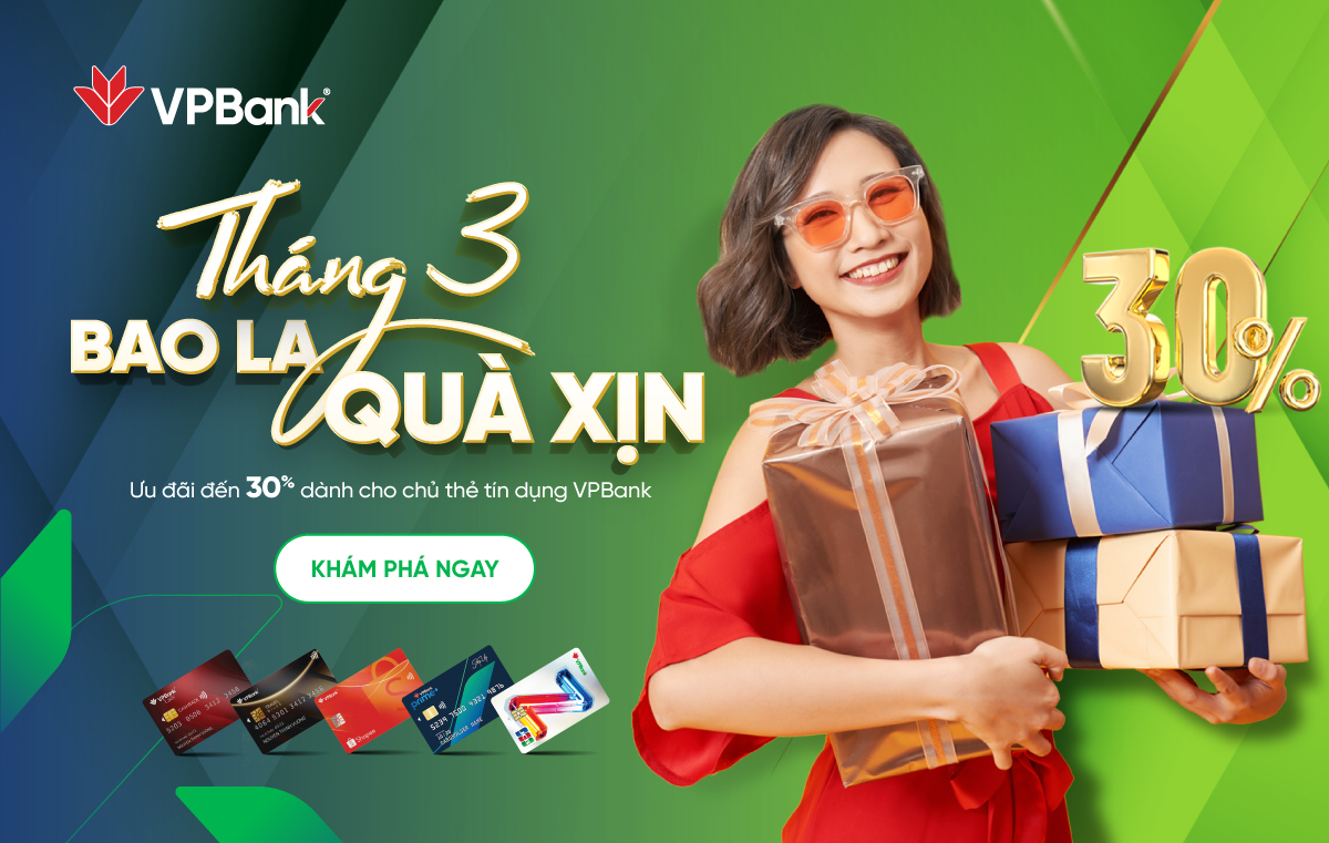 Ngập tràn ưu đãi dành cho chủ thẻ tín dụng VPBank dịp 8/3 - Ảnh 1.