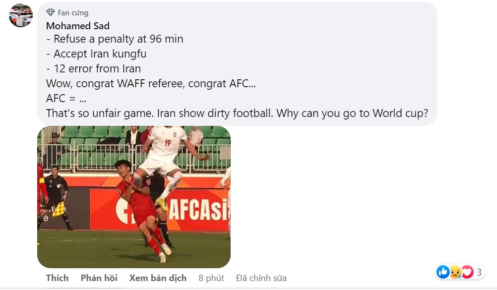 CĐV châu Á: &quot;Thật khó hiểu khi AFC dùng trọng tài Tây Á trong trận đấu có Iran&quot; - Ảnh 2.