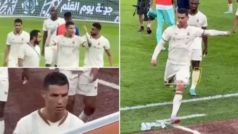 Ronaldo đá phạt hỏng, nổi nóng, xé băng đội trưởng khi Al Nassr thua trận - Ảnh 1.