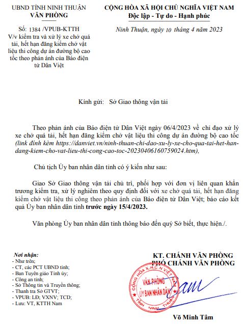 Ninh Thuận: Xử nghiêm xe quá tải, hết hạn đăng kiểm chở vật liệu thi công cao tốc theo phản ánh của Dân Việt - Ảnh 1.