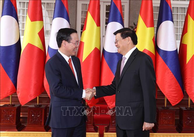 Chủ tịch nước Võ Văn Thưởng thăm chính thức Lào: Công bố quà tặng trị giá 1 triệu USD Việt Nam tặng Lào - Ảnh 1.