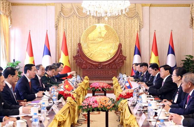 Chủ tịch nước Võ Văn Thưởng thăm chính thức Lào: Công bố quà tặng trị giá 1 triệu USD Việt Nam tặng Lào - Ảnh 2.