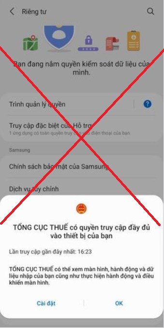 Cảnh báo tình trạng giả danh công chức cơ quan thuế, kêu gọi người dân cài app giả, nhằm lừa đảo - Ảnh 1.