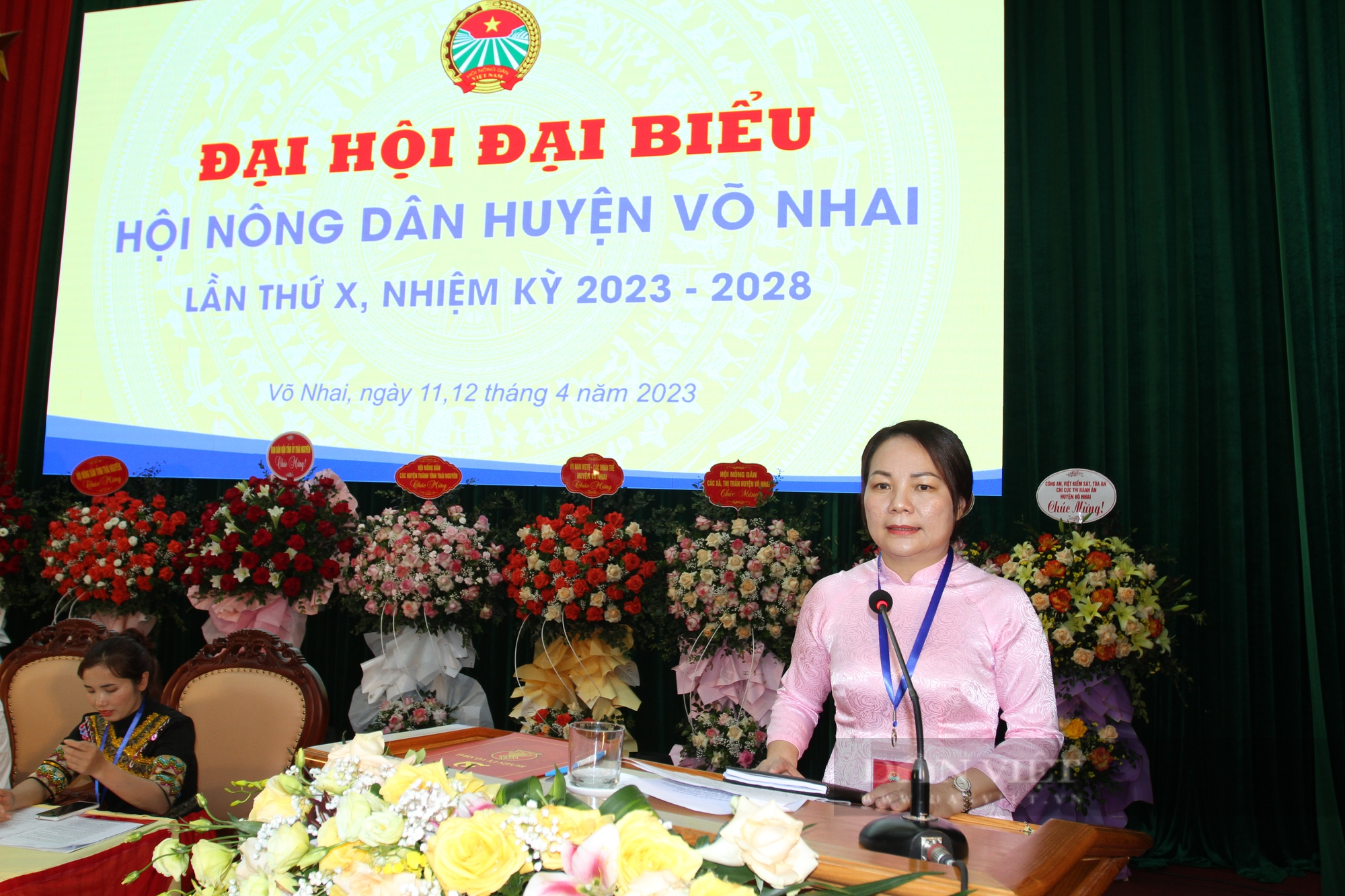 Khai mạc Đại hội đại biểu HND huyện Võ Nhai lần thứ X, bà Triệu Thị Nhinh tái đắc cử chức danh Chủ tịch - Ảnh 4.