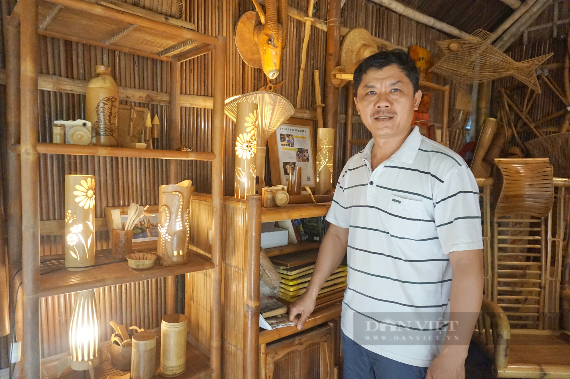 “Hô biến” tre làng thành tác phẩm nghệ thuật vạn người mê, một người dân ở Quảng Nam thu lãi hàng trăm triệu đồng - Ảnh 1.