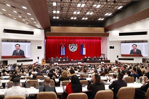 Chủ tịch Quốc hội Vương Đình Huệ phát biểu tại Phiên họp đặc biệt của Quốc hội Cuba
 - Ảnh 1.
