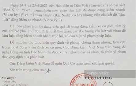 &quot;Làm luật&quot; đăng kiểm xe nhanh tại Bắc Ninh: Cục Đăng kiểm nói gì? - Ảnh 2.