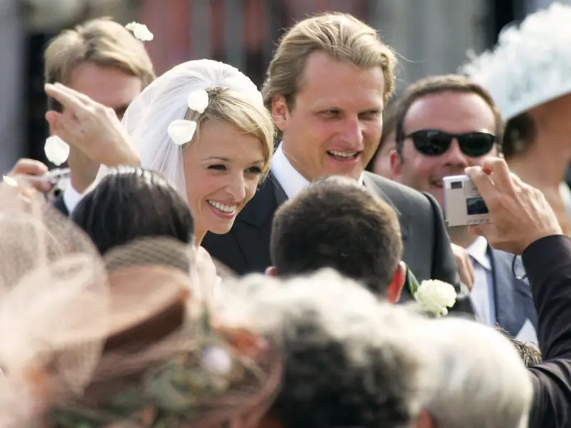 Delphine kết hôn với người thừa kế thương hiệu rượu vang người Ý Alessandro Vallarino Gancia vào năm 2005. Ảnh: @AFP.