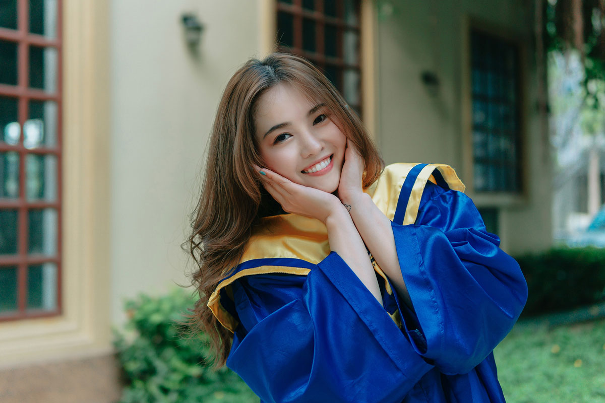 Mê mẩn với nhan sắc nữ võ sĩ Campuchia vừa tốt nghiệp Đại học Nguyễn Tất Thành - Ảnh 3.