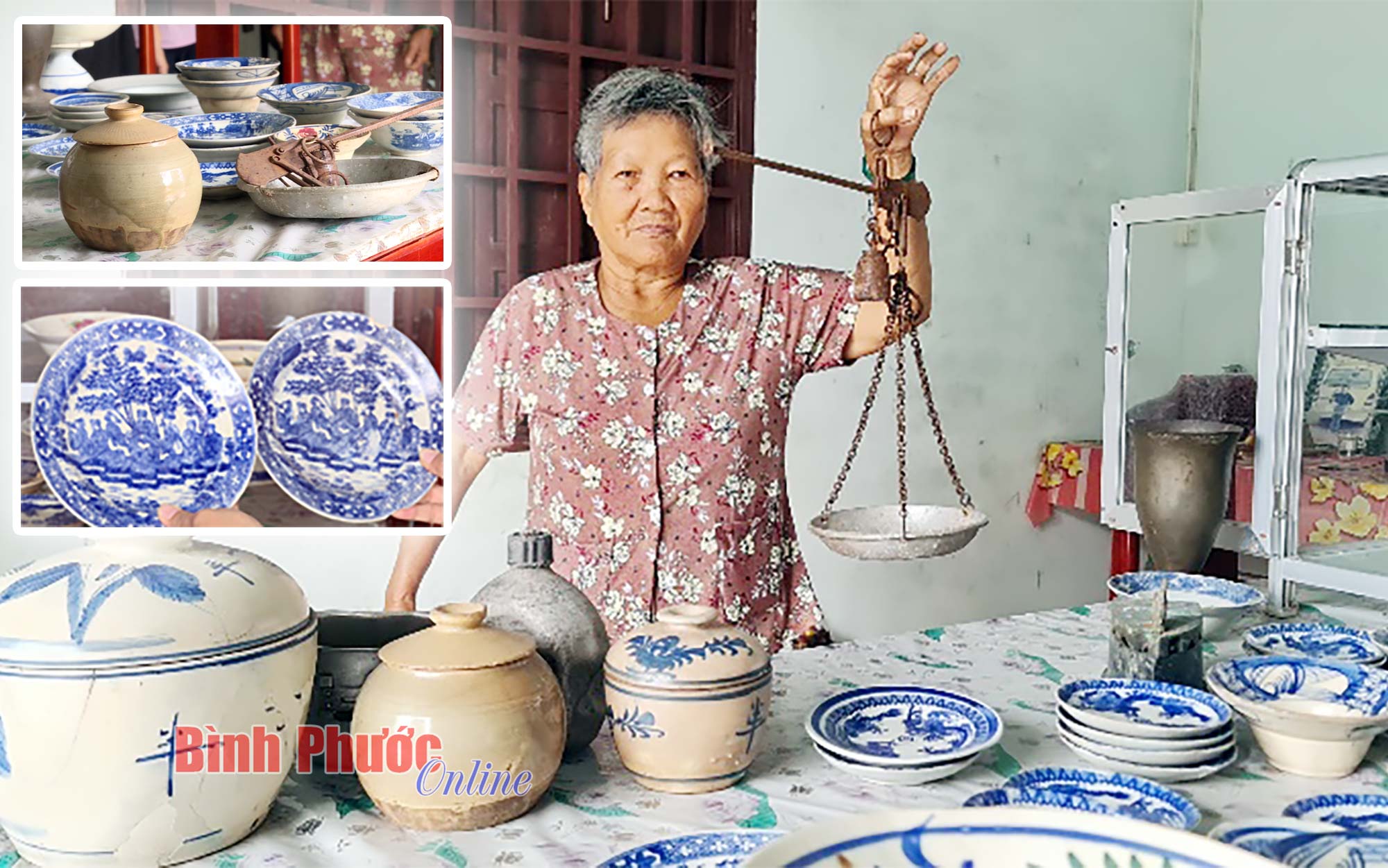 Một cụ bà 76 tuổi ở Bình Phước sưu tầm đồ cổ để la liệt trong nhà khiến cả làng phục lăn  - Ảnh 1.