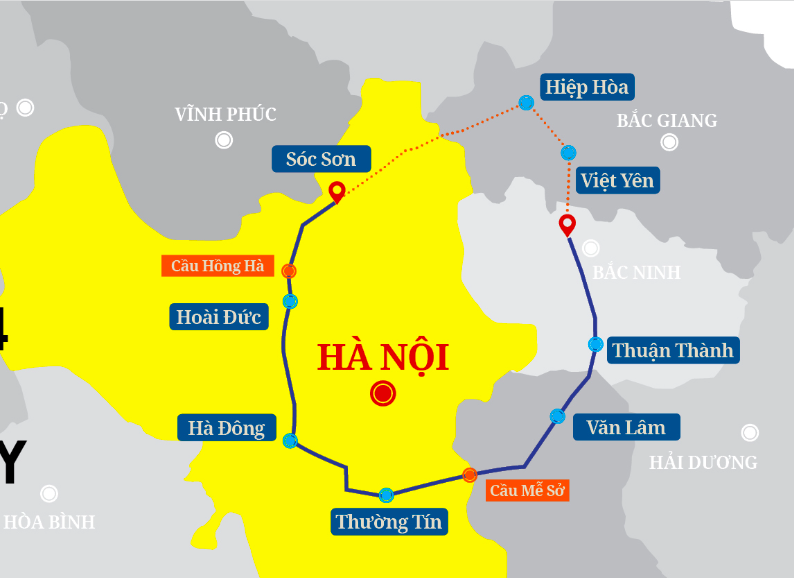 Gần 4 nghìn tỷ đồng được Hà Nội bố trí cho đường Vành đai 4 - Ảnh 1.