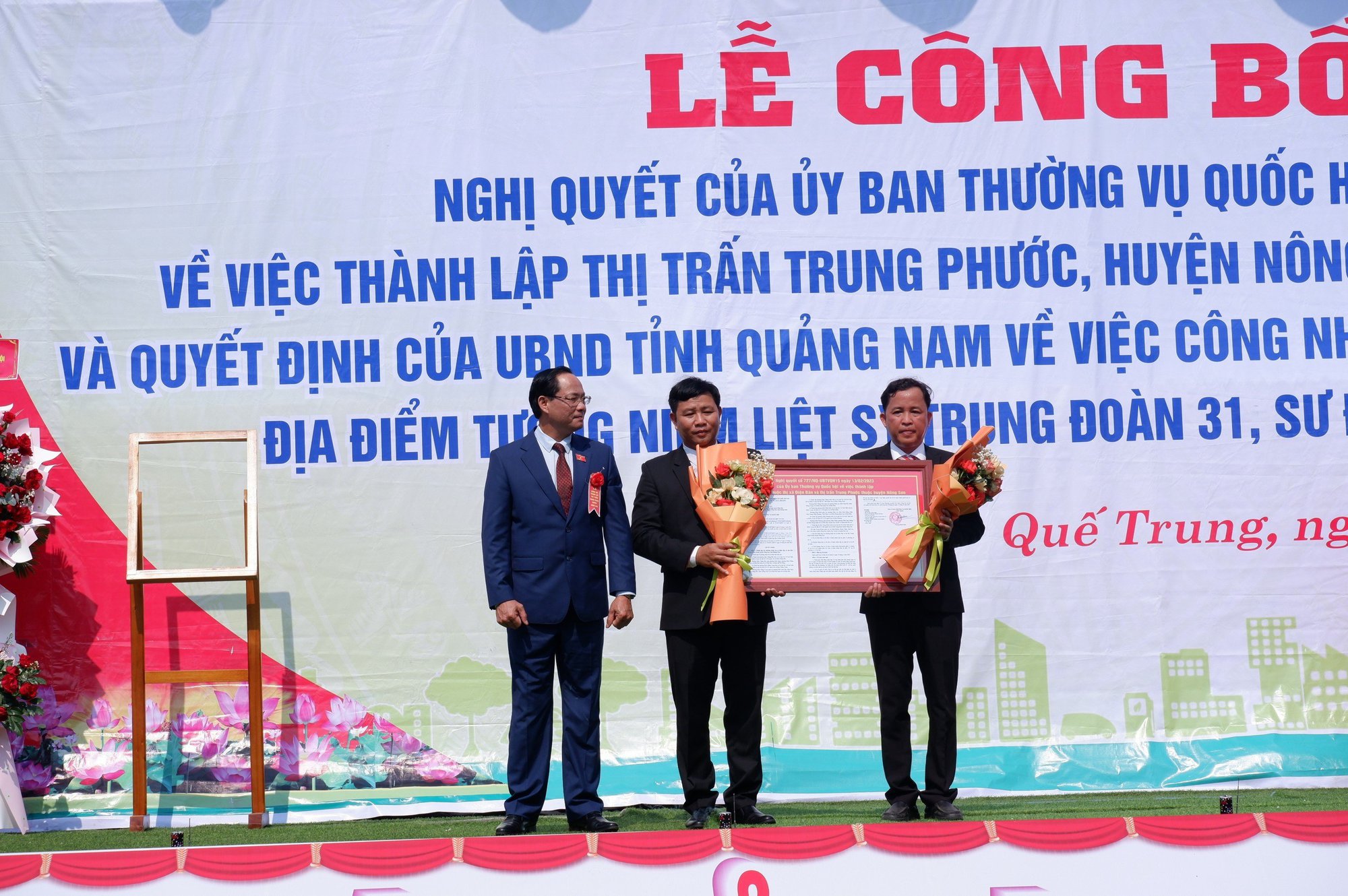 Quảng Nam: Sau 15 năm thành lập huyện, Nông Sơn chính thức có thị trấn - Ảnh 1.