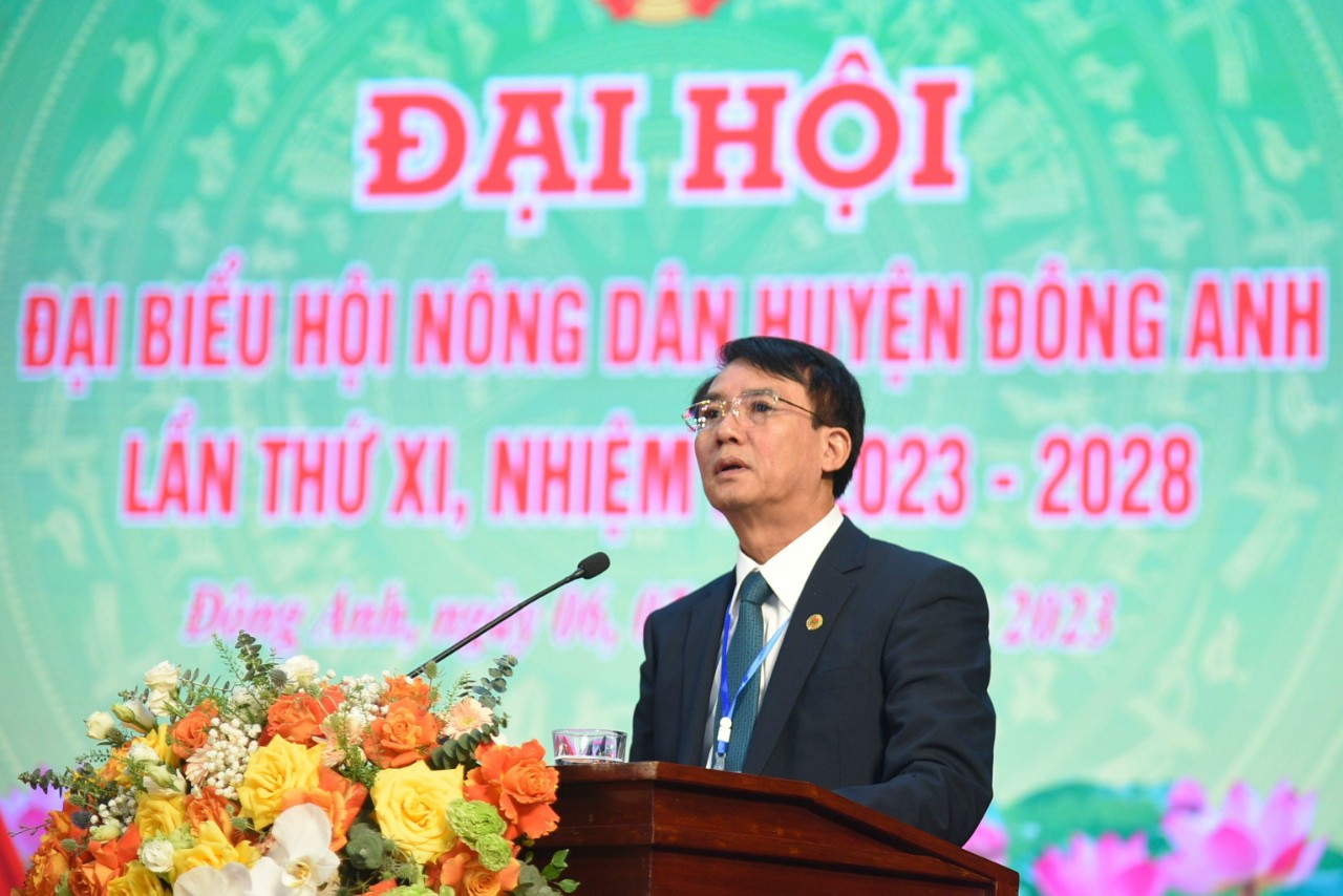 Hà Nội: Đại hội đại biểu Hội Nông dân huyện Đông Anh, ông Ngô Văn Lệ tái đắc cử chức Chủ tịch - Ảnh 4.