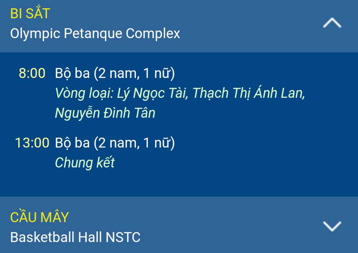 Lịch thi đấu SEA Games 32 ngày 11/5 của đoàn Thể thao Việt Nam - Ảnh 11.
