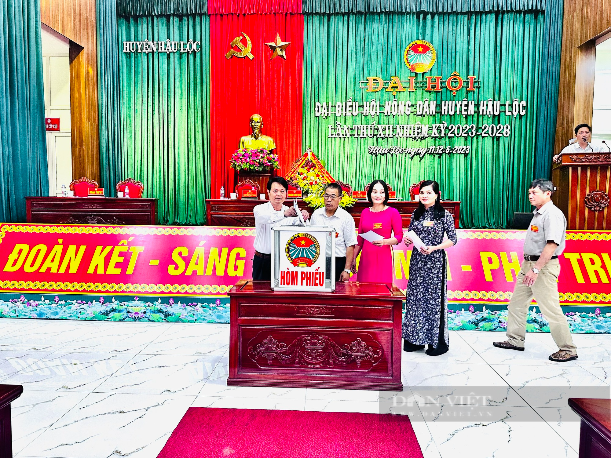 Đại hội đại biểu Hội Nông dân huyện Hậu Lộc, ông Ngọ Văn Thành tái đắc cử Chủ tịch - Ảnh 3.