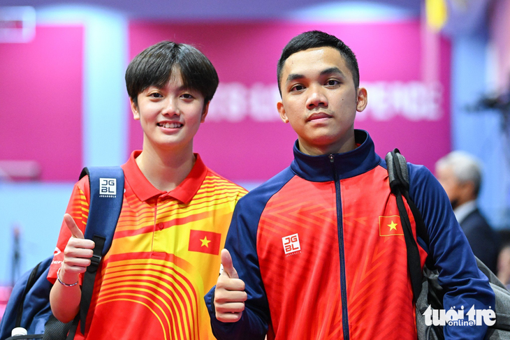 Cặp đôi “tiểu tướng” của bóng bàn Việt Nam tiệm cận cơ hội giành HCV SEA Games 32 - Ảnh 1.