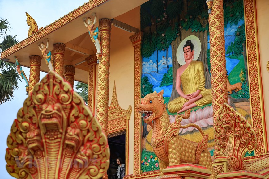 Chiêm ngưỡng vẻ đẹp ấn tượng của ngôi chùa kiến trúc Khmer ở Bạc Liêu  - Ảnh 3.