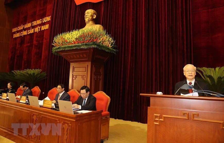 Tổng Bí thư Nguyễn Phú Trọng chủ trì và phát biểu khai mạc Hội nghị Trung ương giữa nhiệm kỳ - Ảnh 4.