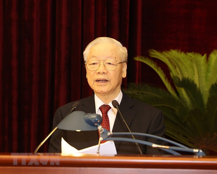 Tổng Bí thư Nguyễn Phú Trọng chủ trì và phát biểu khai mạc Hội nghị Trung ương giữa nhiệm kỳ - Ảnh 6.
