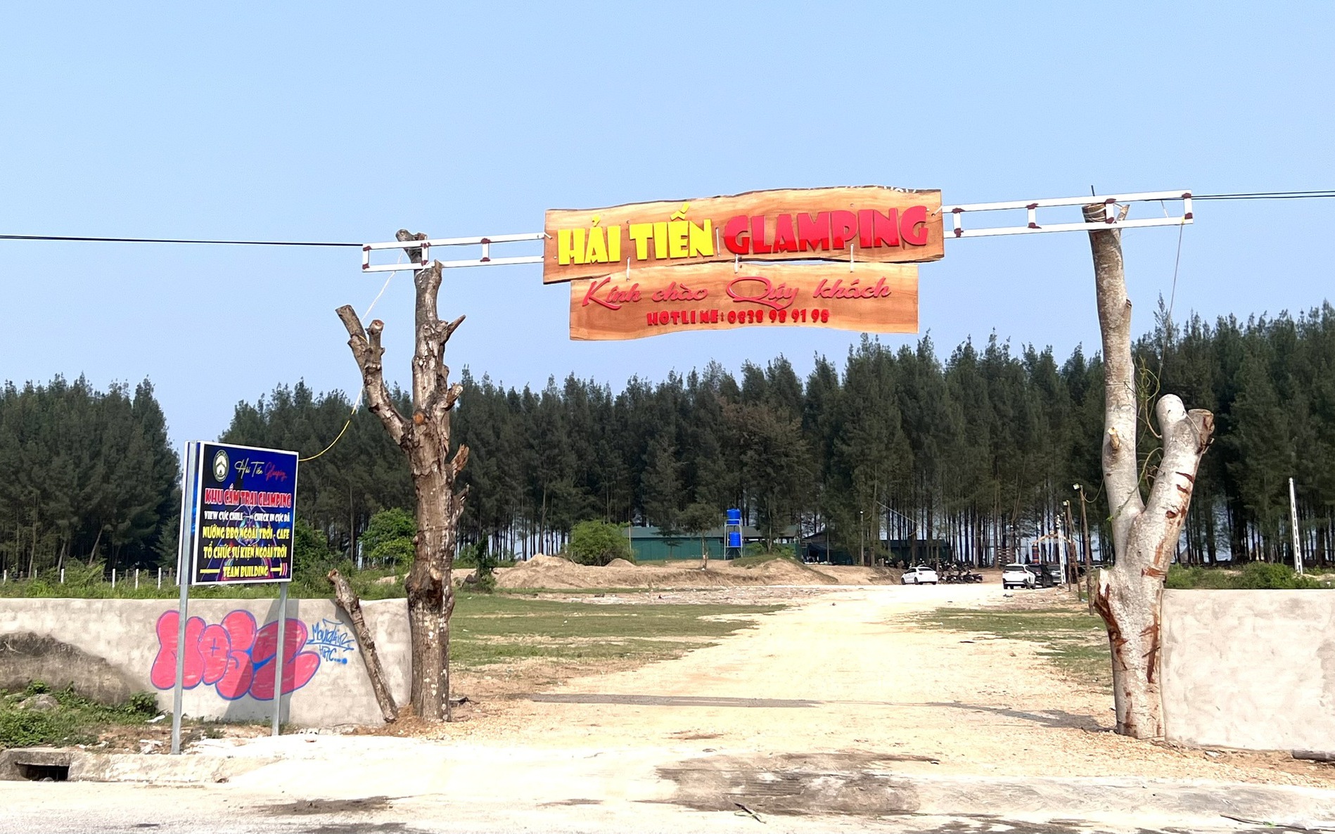 Hoằng Hóa (Thanh Hóa): Chặt rừng phòng hộ làm khu du lịch Glamping trái phép