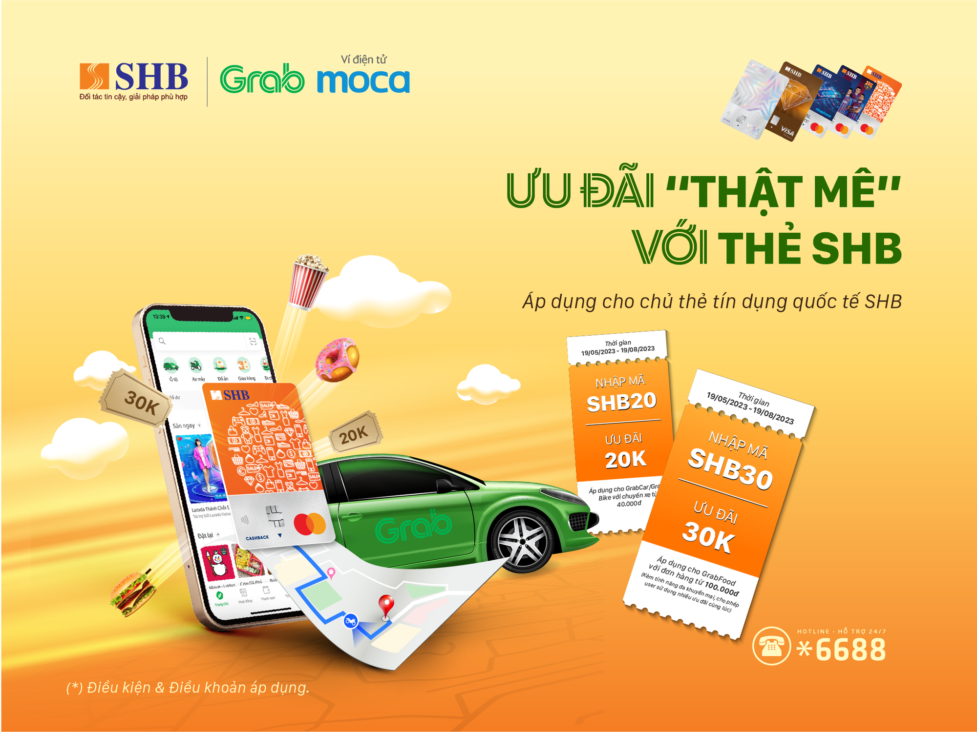 SHB tặng hàng chục ngàn mã ưu đãi Grab dành cho chủ thẻ tín dụng - Ảnh 1.