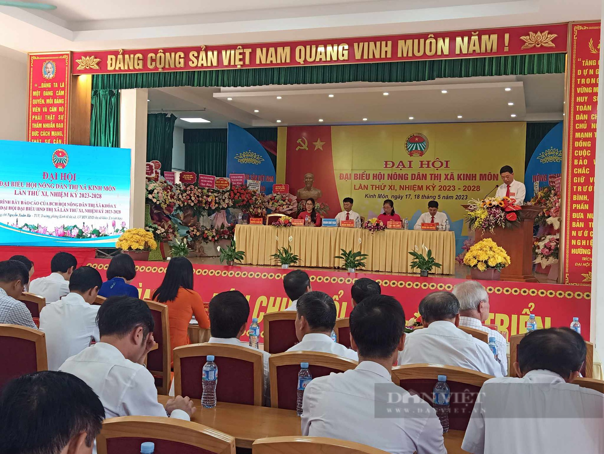 Hải Dương: Đại hội đại biểu Hội Nông dân thị xã Kinh Môn, ông Hoàng Minh Côi tái đắc cử Chủ tịch Hội - Ảnh 5.