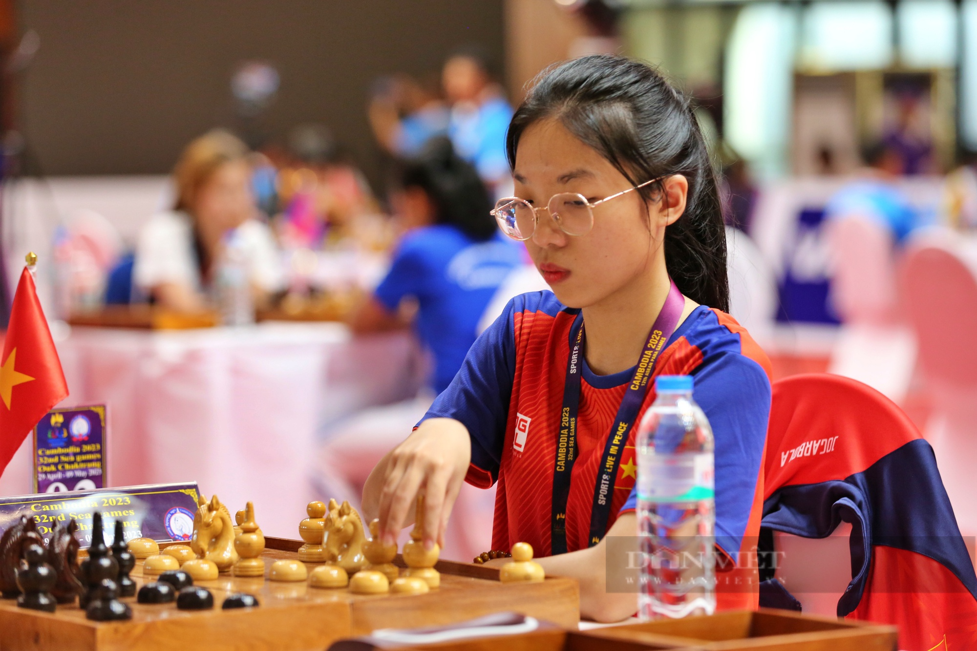Ảnh: 1001 sắc thái nữ kỳ thủ Việt Nam giành HCV đầu tiên SEA Games 32 - Ảnh 4.