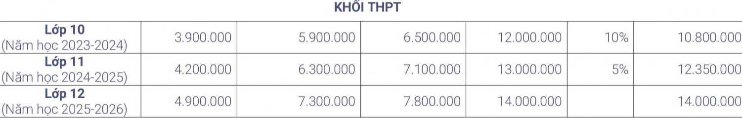 Học phí trường THPT tư thục tại Hà Nội: Có trường hơn 800 triệu đồng/năm - Ảnh 3.