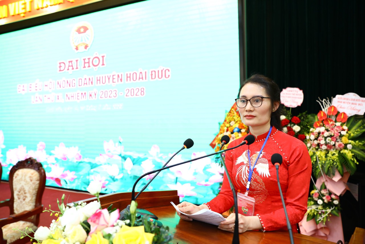 Hà Nội: Bà Nguyễn Thị Thanh tái cử chức danh Chủ tịch Hội Nông dân huyện Hoài Đức - Ảnh 3.