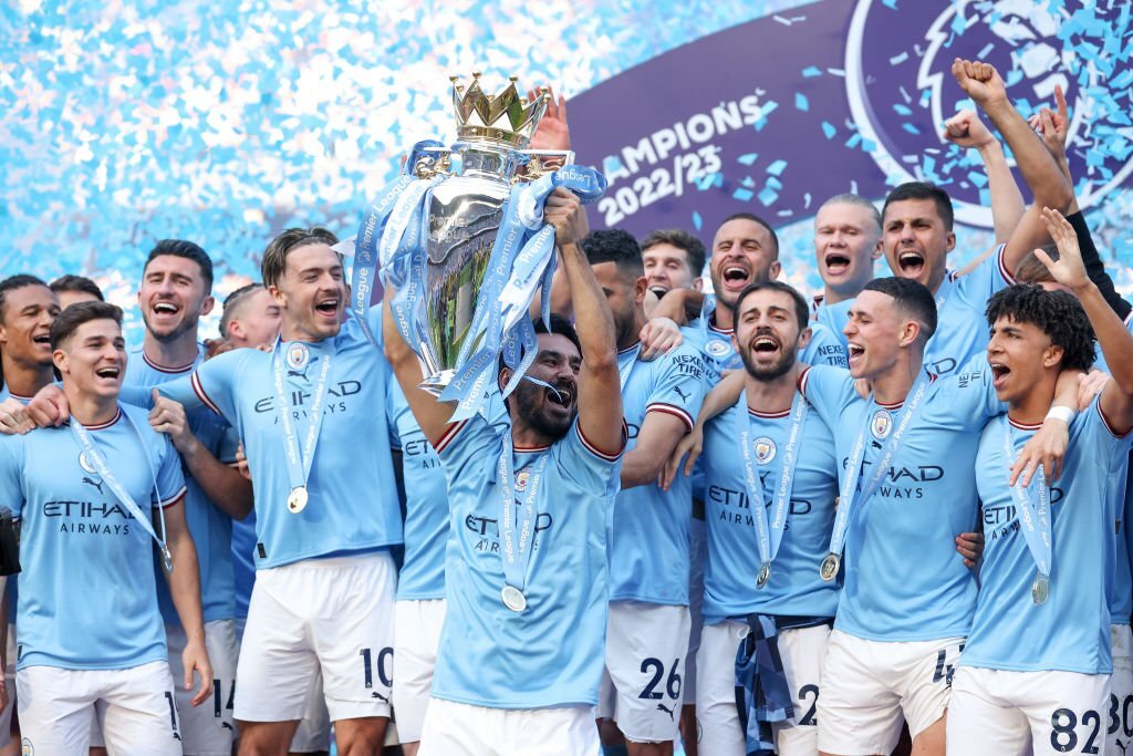 Chùm ảnh: Man City đăng quang chức vô địch Premier League 2022/23 - Ảnh 14.