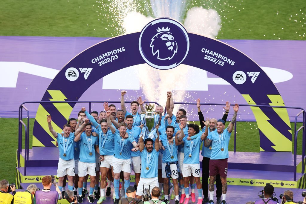 Chùm ảnh: Man City đăng quang chức vô địch Premier League 2022/23 - Ảnh 4.