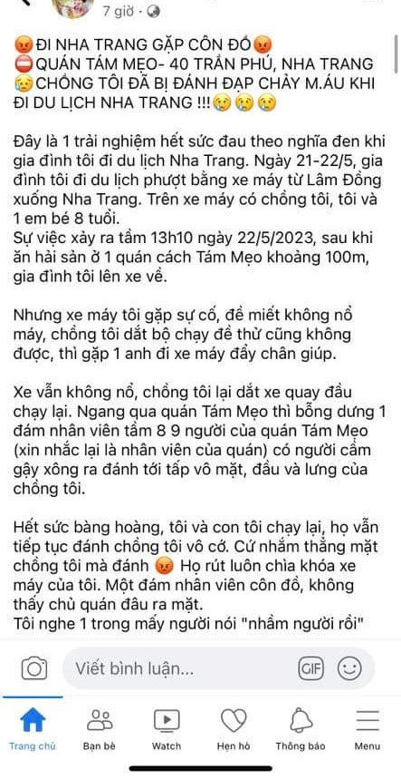 Thực hư du khách bị nhân viên quán hải sản đánh du khách ở Nha Trang - Ảnh 2.