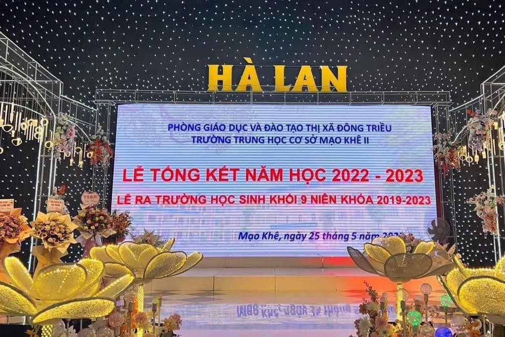 Lễ tổng kết năm học ngồi như tiệc đám cưới ở Đông Triều, Quảng Ninh: Người trong cuộc nói gì? - Ảnh 3.