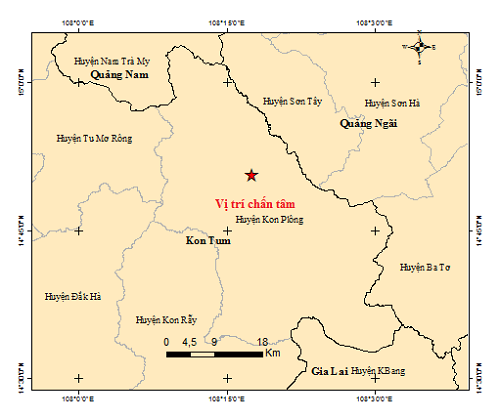 Kon Tum xảy ra 2 trận động đất liên tiếp - Ảnh 1.