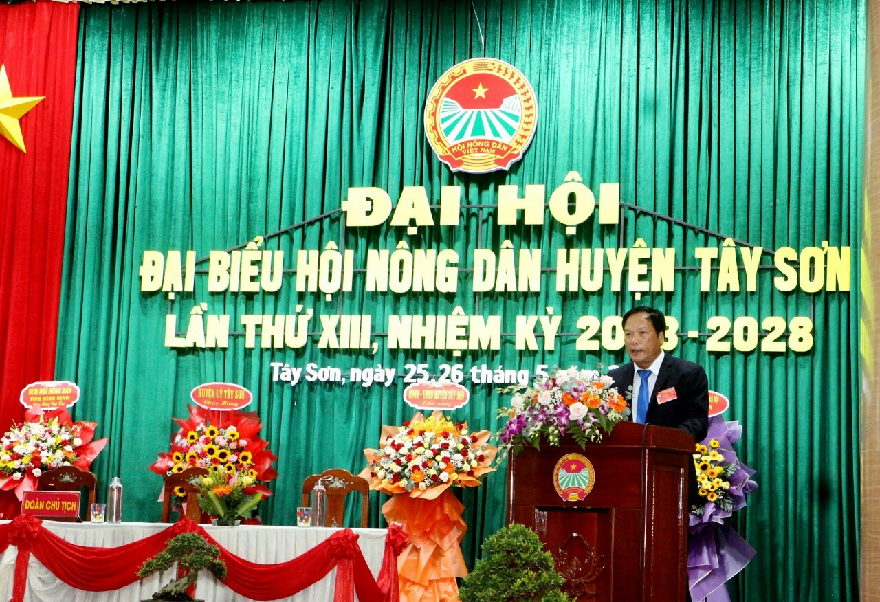 Bình Định: Đại hội Hội Nông dân huyện Tây Sơn, ông Trần Văn Lượng tái đắc cử Chủ tịch - Ảnh 1.