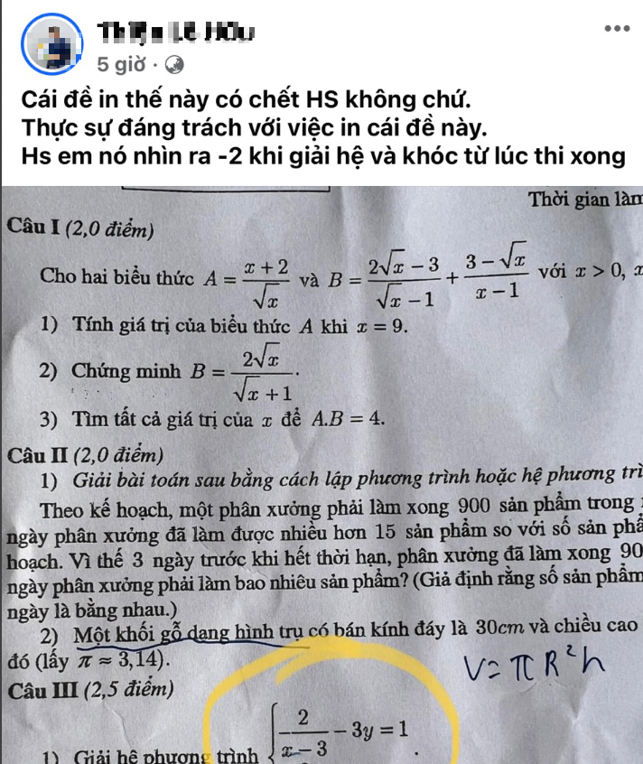 Vụ đề thi Toán lớp 10 Hà Nội &quot;bất thường&quot; tại nhiều điểm thi: Sở GDĐT trả lời thế nào? - Ảnh 2.