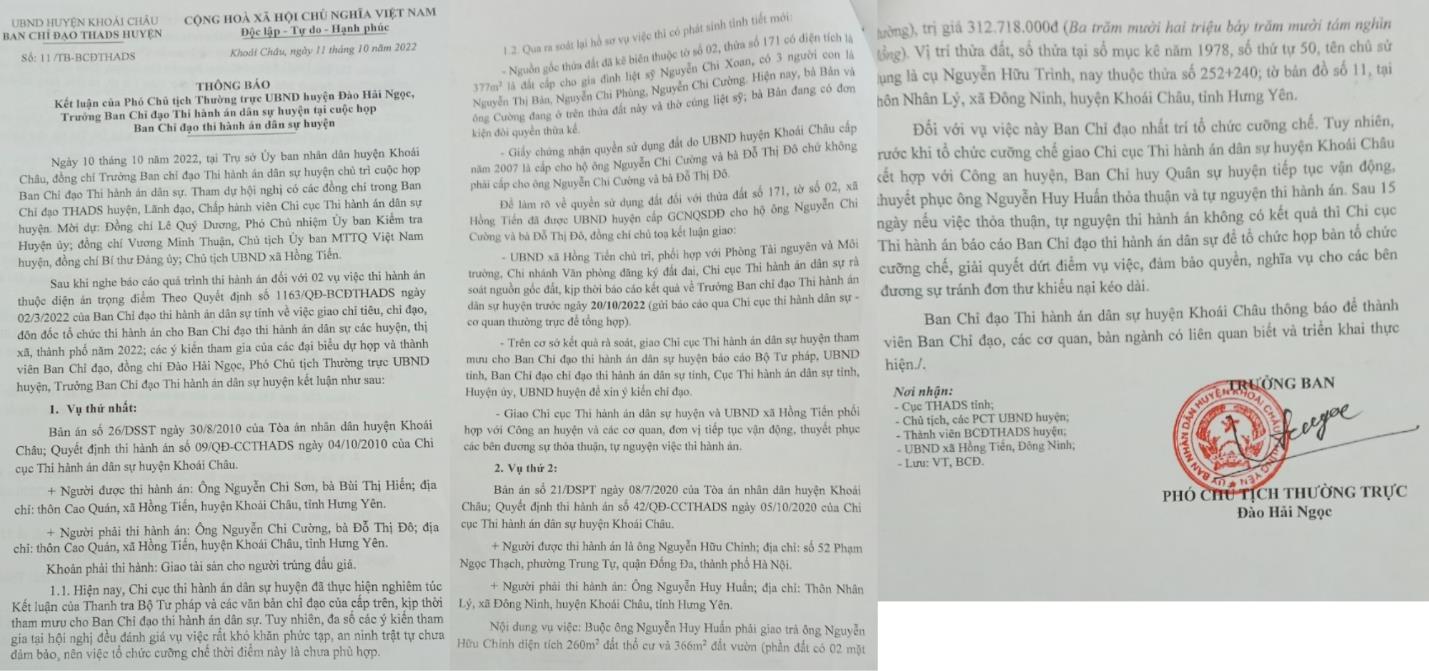 Khoái Châu (Hưng Yên): Chậm giao tài sản trúng đấu giá hơn 10 năm gây khiếu kiện vượt cấp kéo dài - Ảnh 2.