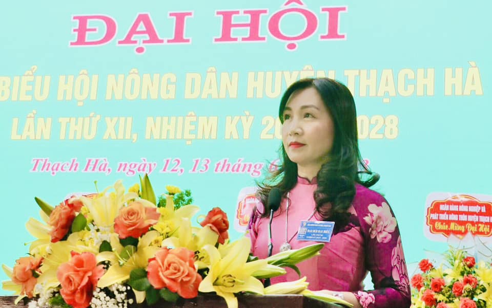 Đại hội Hội Nông dân huyện Thạch Hà, ông Trần Xuân Hòa tái đắc cử Chủ tịch - Ảnh 6.