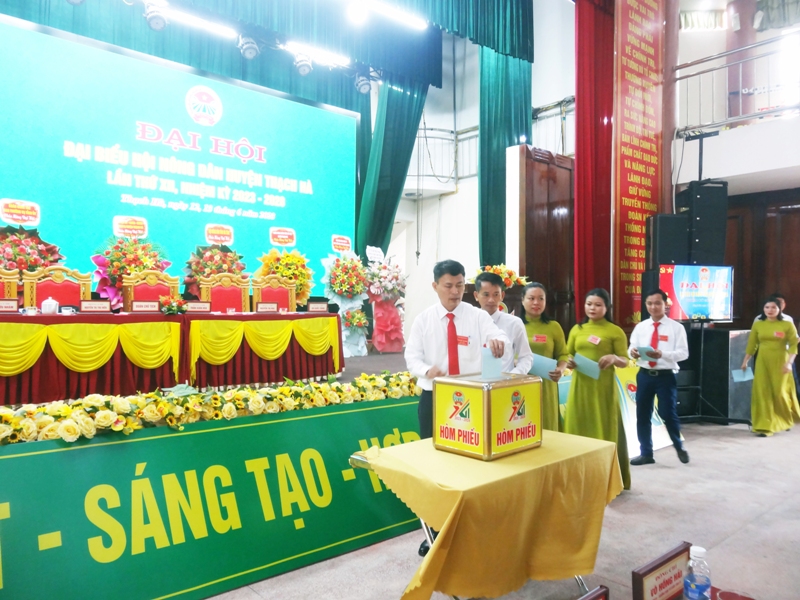 Đại hội Hội Nông dân huyện Thạch Hà, ông Trần Xuân Hòa tái đắc cử Chủ tịch - Ảnh 4.