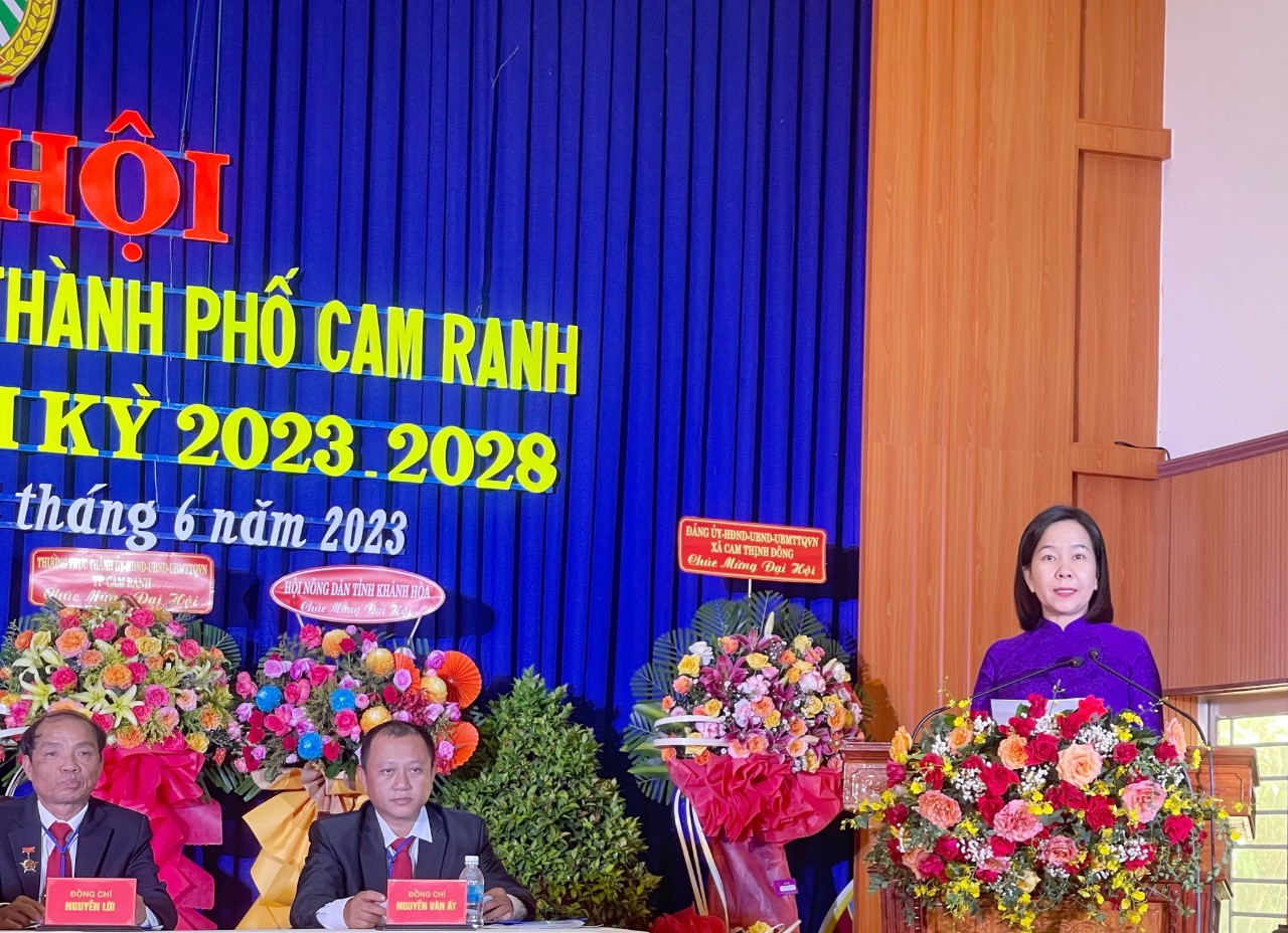 Khánh Hòa: Đại hội đại biểu Hội Nông dân TP.Cam Ranh, bà Dương Nữ Duy Hiền tái đắc cử Chủ tịch - Ảnh 3.