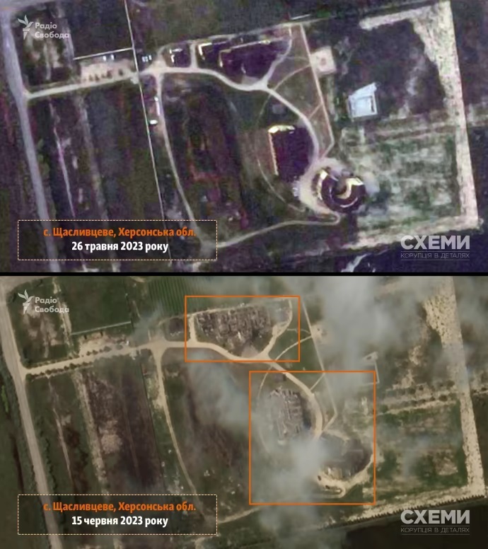 Ảnh vệ tinh tiết lộ cuộc không kích táo bạo của Ukraine vào các căn cứ Nga ở Kherson - Ảnh 2.