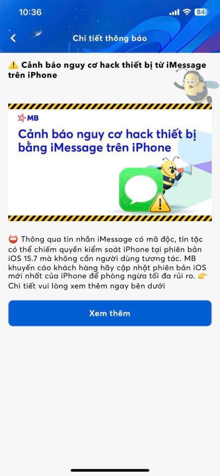 Ngân hàng cảnh báo nguy cơ mất tiền, bị hack iPhone vì ứng dụng nhắn tin - Ảnh 1.